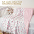 david's kids Muslin Baby Blanket for Girls, Soft Lightweight with Muslin Cotton Front, 40x50 Inches, Floral