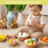 90PCS SallyFashion White Plastic Eggs, Paintable Easter Eggs for Painting, Easter Decorations, Basket Stuffers, Hen