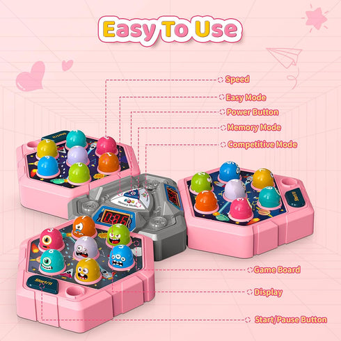 3 4 5 6+ 3-12 Hammers WAYKEE Whack a Game Mole, Toys for Year Old Girls Boys, Whack a Game for Kids, Gifts for Year Old