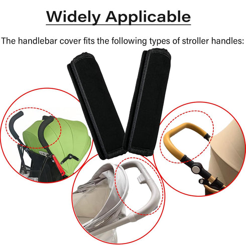 LiXiongBao 2Pcs 6.3 5.51inches * Stroller Handlebar Cover,Pushchair Armrest Handle Protector Cover,Pram Bumper Bar
