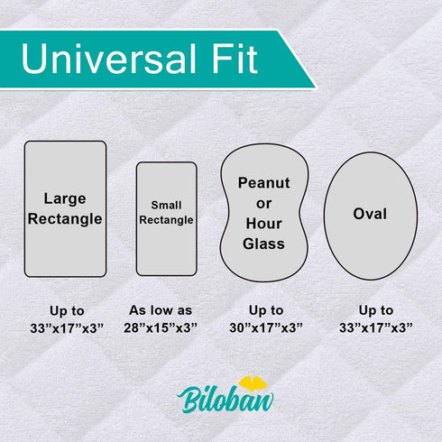 2 Pack, 17'' 33'', Bassinet Mattress Pad Cover Waterproof, Quilted Mattress Protector Sheets Fits All Mainstream