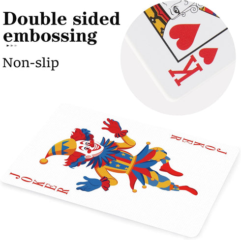 Playing Cards 4 Pack, Plastic Waterproof Bulk for Adults and Seniors, 4 Decks of Poker Cards Professional Set