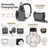 unelmoi Backpack Diaper Bad with Detachable Changing Pad, Large Capacity Waterproof Baby Bag for Moms & Dads (Black)