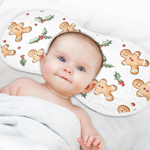 Set 4 Pack vvfelixl Baby Burp Cloths Cute Gingerbread Man Baby Newborn Cotton Burping Cloths Babys Washcloths
