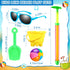 Tanlade 75 Pcs End of Year Students Gift, Kids Beach Pool Party Favors Sand Buckets Shovels Neon Sunglasses Inflatable