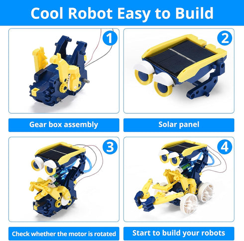 STEM Projects 11-in-1 Solar Robot Toy for Kids Ages 8-14 - Science Kits Educational Robotics to Build