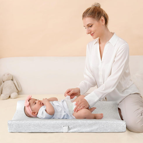 32"/34" 16" Baby Changing Pad Cover, Stretchy Cotton Comfort Diaper Changing Table Covers for Baby Girls and Boys
