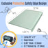 1.5mm 18"x12", Silicone Placemats for Toddlers & Kids with Angle-Protective Safety Edge Baby Placemats for Restaurants