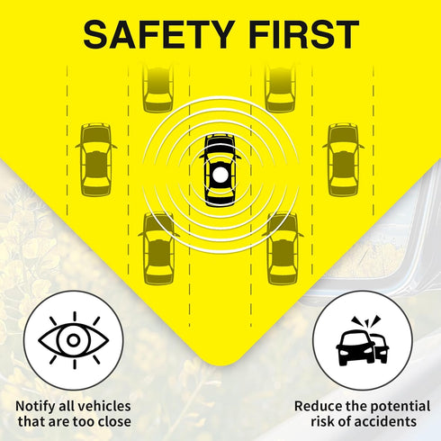 VASTRISE 2 5"x5" Pcs Baby On Board Sign for Car with Suction Cups,About Essential Safety Signs for Cars - Bright