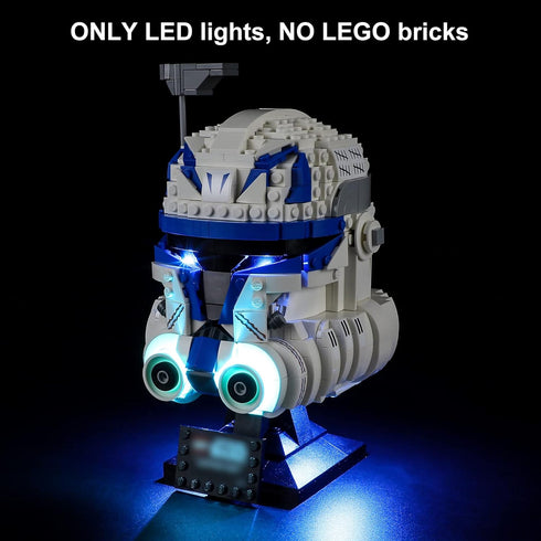 Vaodest LED Light for Lego Captain Rex Helmet Set 75349 Building Blocks Model Set,Design and Configuration Compatible with Model 75349(LED Light Only, Not Building Block Kit)