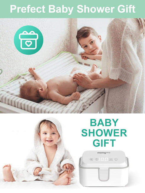 3 MOMYEASY Baby Wipe Warmer, Large Capacity Wipes Dispenser with Temperature Modes, Even Heating Diaper Wipe Warmer