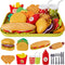 BUYGER Fast Food Play Food Toys for Kids, Toddler Kitchen Accessories Playset, Plastic Toy Food Sets for Pretend Play