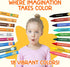 ZENO 18-Color (1-3) (4-8) Jumbo Crayons Non-Toxic and Washable for Toddlers & Kids Easy-to-Hold Large Crayons, Perfect