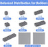 560 2 7 Cabeeskii Pieces Dark Grey Classic Building Blocks Bulk with Base Plates, Building Bricks in Size, Compatible