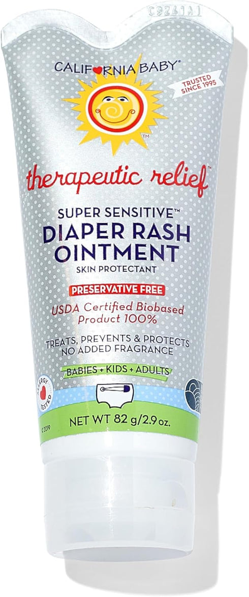 California Baby Super Sensitive Unscented Diaper Rash Cream, Zinc Oxide Ointment, 82 g / 2.9 oz