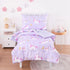Wake In Cloud - Toddler Bedding Set for Girls, Cute Unicorn Rainbow