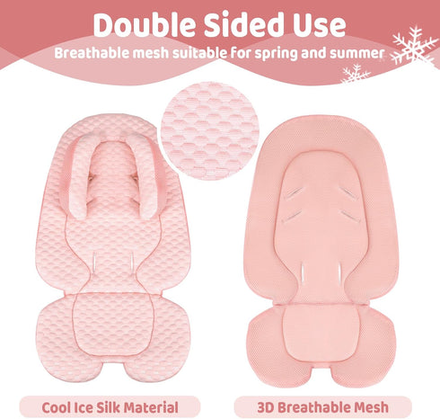 KAKIBLIN Infant Car Seat Insert, Baby Car Seat Cushion, Car Seat Pad Support for Newborn, Universal Car Seat Insert