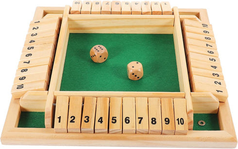 Kisangel Wooden Four-sided Flop Games - Digital Wooden Board Game for Kids, Parent-Child Educational Toys