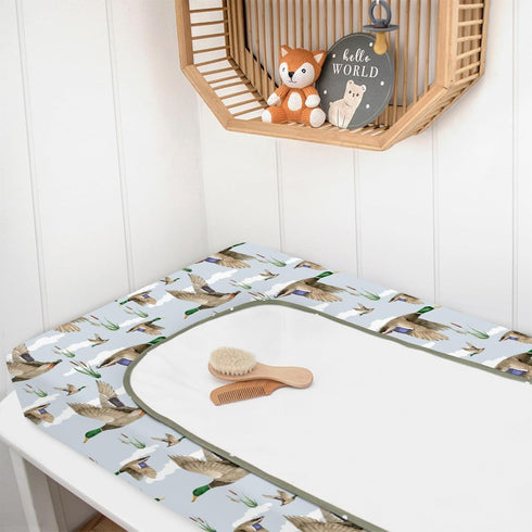 Duck Hunting Mallard Hunter Changing Pad Cover for Baby Boys, Soft Stretchy Diaper Change Table Sheets, 32"/34" x 16"