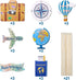 Yaaaaasss! Let The Adventure Begin Centerpieces, Travel Themed Sticks, Bon Voyage Props Set of 21 for Parties