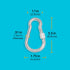 Jungle Gym Kingdom Swing Set Hangers - 2 Heavy Duty Brackets with Locking Snap Hooks for Indoor/Outdoor Use