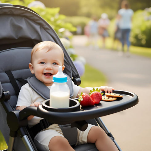 Jaarssho Universal Stroller Snack Tray Compatible with Mockingbird and Most Others Adjustable Universal Snack Tray