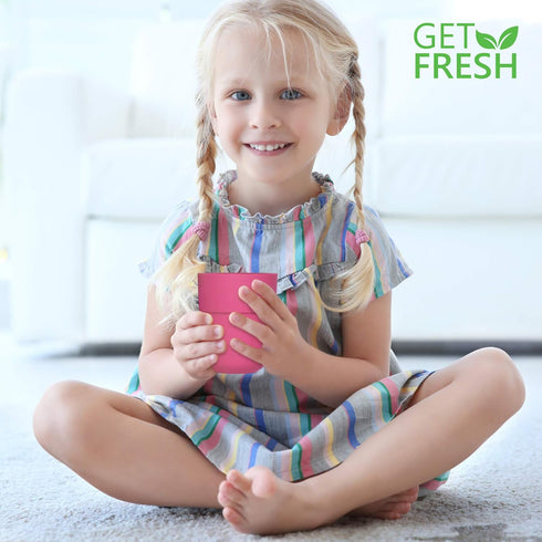 GET FRESH PLA Kids Cups Set – 4-Pack Melamine-Free Dinner Cups for Kids, Microwave Safe, BPA-Free, Reusable Tumblers