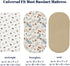3 Pack PHF Soft Bassinet Sheets, Leaf&Mushroom Breathable Comfy Cradle Sheets for Baby Boys, No Slip Universal Fit