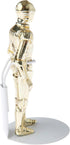 Plymor DSP-20W White Adjustable Action Figure Stand, Fits 3.75 and 4 Inch Action Figures, Waist 0.75 to 1 Inches Wide