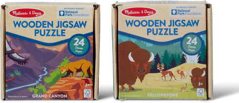 24pc Jigsaw Puzzle Bundle for Boys and Girls Ages 3+ - National Parks by Melissa & Doug