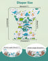 Pack 13, 6pcs Diapers+6pcs babygoal Dinosaur Cloth Diapers of Baby Reusable Washable Pocket Nappy, Rayon from Bamboo