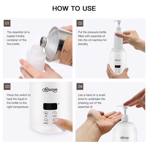 Massage Oil Warmer Bottle Professional Electric Lotion Digital Heater for SPA, Automatic Oil Warmer Heated Oil Lotion