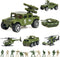 18 Pack Die-cast Military Vehicles Sets, 6 Pack Assorted Alloy Metal Models and 12 Pack Soldier Army Men