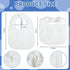30 Pack 6 Reginary White Muslin Baby Bibs Bulk Adjustable Layers Baby Bandana Drool Bibs for Boys Girls Newborn Cotton