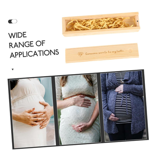 Wooden Pregnancy Test Keepsake Box - Unique Female Storage Case