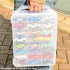 ZZFENGKR 48 1:64 Portable Transparent Double Sided Storage Case - Compartments for Toy Cars, Matchbox Cars, Scale Model