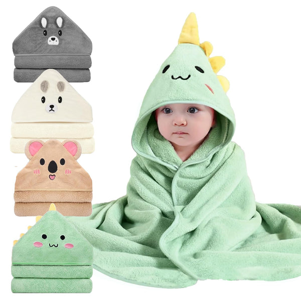 4 Pack Hooded Baby Towels - Premium Ultra Soft Organic Baby Bath
