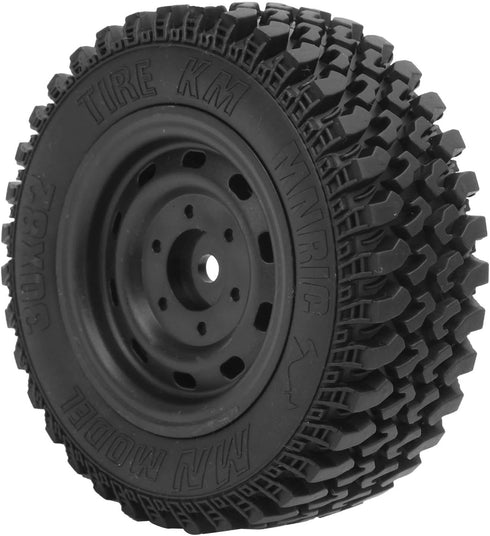 RC Tire, 4pcs Professional Plastic Rubber Tire Upgrade Parts Compatible with WPL C54 RC Car
