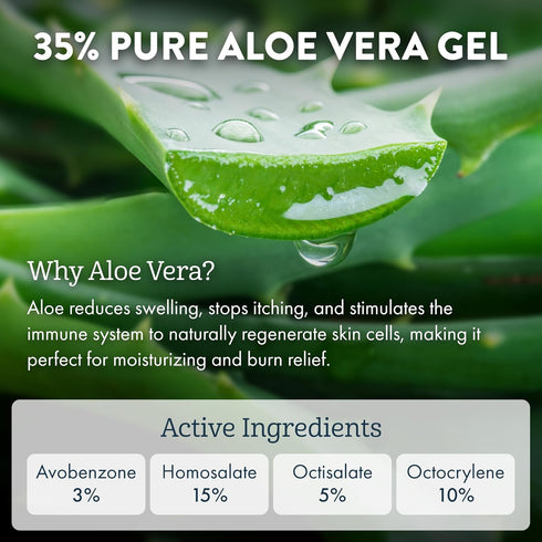 50 6 Oz Aloe Up Kids Sport Sunscreen Lotion SPF - Broad Spectrum Sheer Face and Body Sunscreen Protector for Sensitive