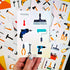 100Pcs Kids Tool Stickers, Hammer Decals for Toddler Tool Set, Tool Toys for Boys and Girls, Kids Tool Bench