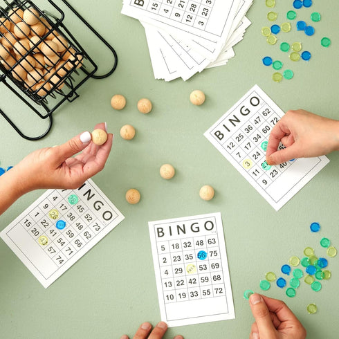 Juvale 180 Sheets Reusable Paper Bingo Cards Bulk for Adults, Disposable Number Game Set for Large Groups (4x6 in)