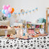 3 Pack Puppy Dog Paw Print Plastic Tablecloth, Large Disposable Rectangle Cover for Pet Birthday Party