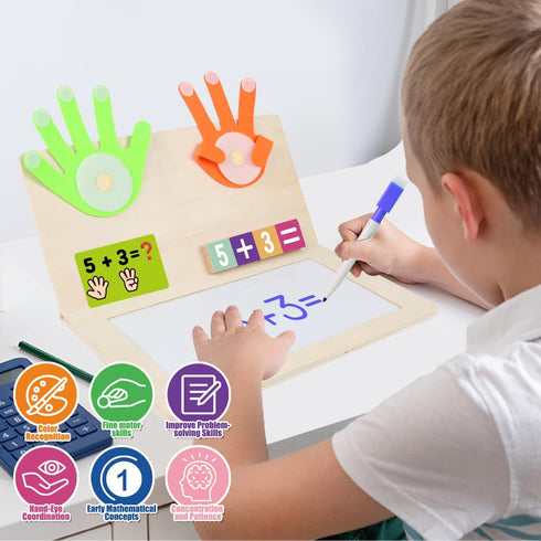 3 4 5-7 Counting Number Blocks Toys for Kids Wooden Montessori Toys for Years Old Boy Girl Toddler Fingers Arithmetic