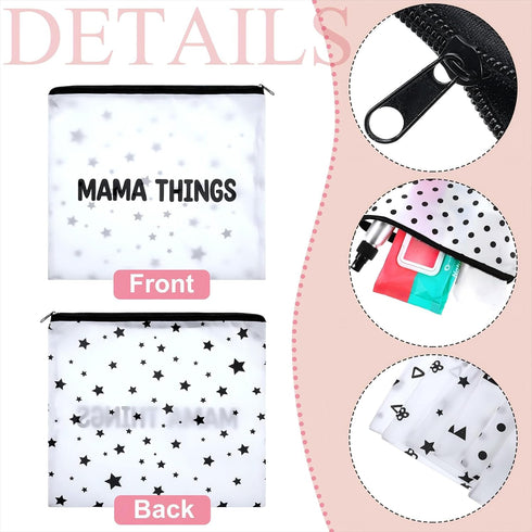 8 Packs 8 Mommy, 10.63 9.25 Inches Hospital Bags for Labor and Delivery Diaper Bag Organizing Pouches Travel Maternity