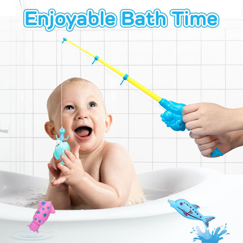 2-Player 3-5 Set TOY Life Magnetic Fishing Game for Kids - Toddler Fishing Pole with Fish Toys - Bath & Pool Toys