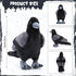 Aoriher 12 Inch Crow Plush Stuffed Animal - Soft Black Fluffy Toy for Home Decoration and Party Favors