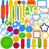 JOYIN 44 Pieces Play Dough Accessories Set - Various Plastic Molds, Rolling Pins, and Cutters for Kids