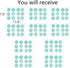 ROFARSO 120 Decals 2.2'' Cyan Polka Dots Wall Stickers | DIY Removable Peel & Stick Home Decor