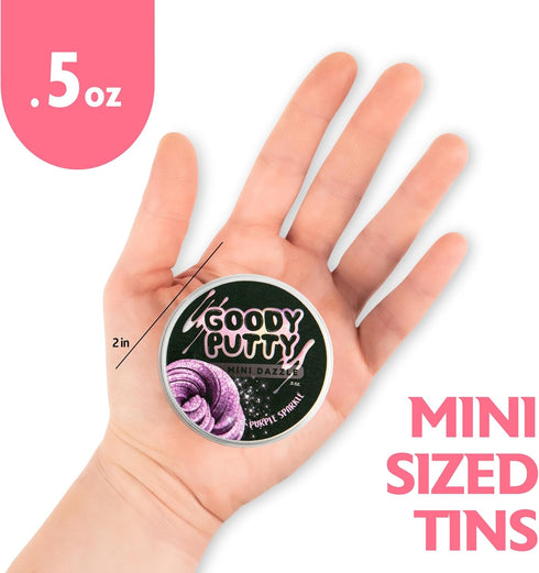 Dazzle Putty Toy Goody Putty, Mini Tins 8 Pack for Kids