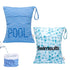 ALVABABY 2pcs Superior Waterproof Wet Dry Bags, Reusable with Two Zippered Pockets for Baby Cloth Diapers, Travel, Beach